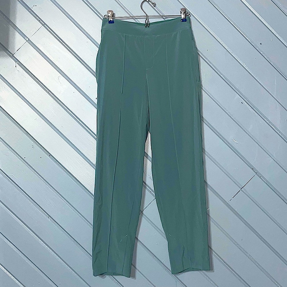 Athleta Brooklyn Heights dark sea foam green athletic pull on pants